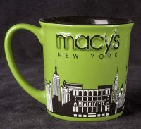 Macys New York Cityscape 3D Embossed Sculpted Coffee Mug